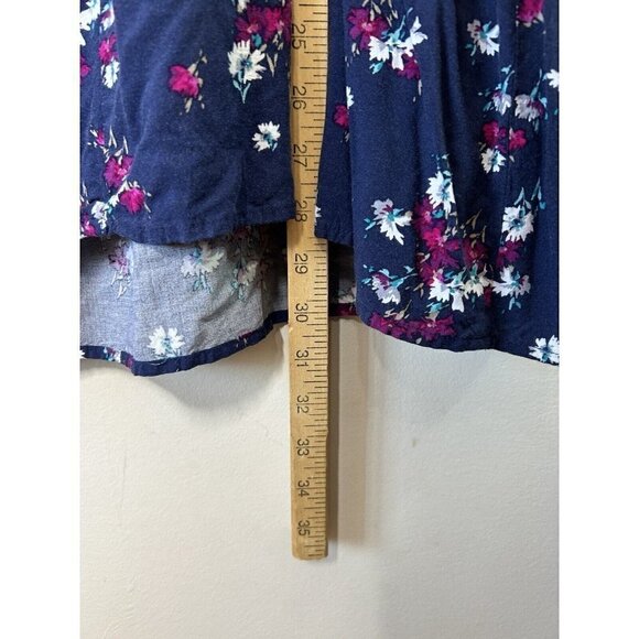 Torrid Women's Blue Floral Print Challis Tank Dress Size 3 - Picture 7 of 9